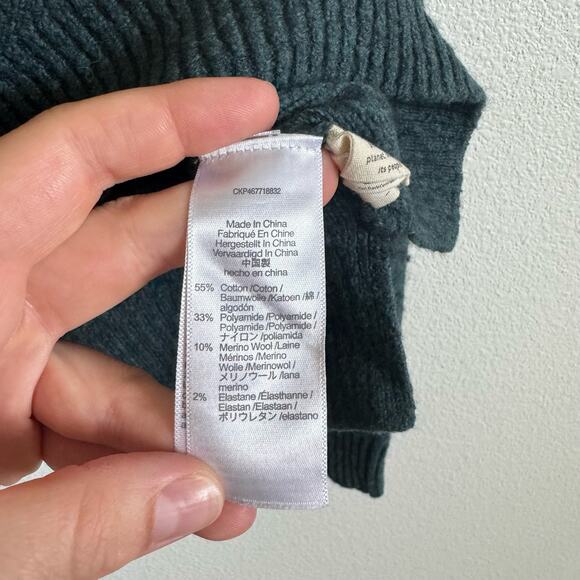 Madewell Green Embroidered Cross Stich Floral Pullover Sweater Women's XS - Picture 5 of 7